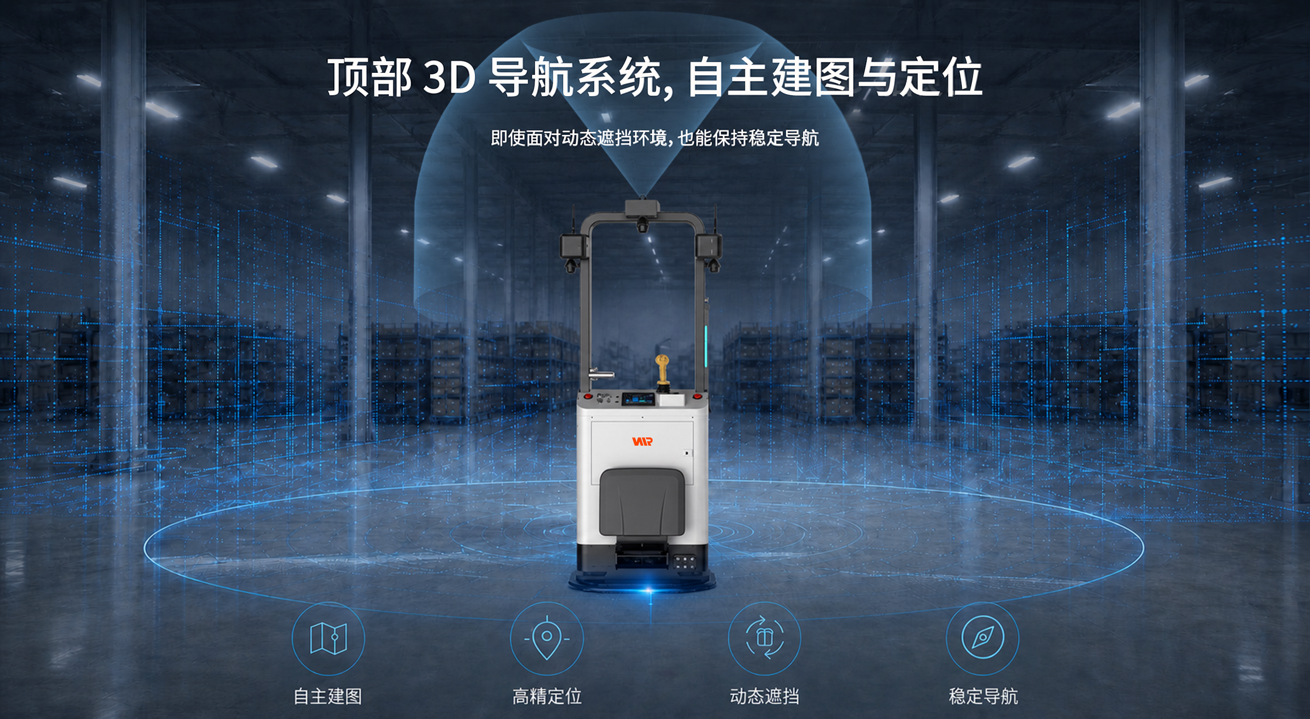 全向料笼搬运机器人3D导航系统